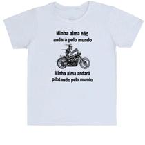 Camiseta Infantil Minha alma pilotando pelo mundo