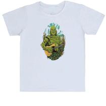 Camiseta Infantil Monstro marinho na guitarra Camiseta Infantil Monstro marinho na guitarra