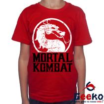 Camiseta Infantil Mortal Kombat 100% Algodão Geeko