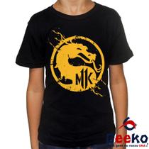 Camiseta Infantil Mortal Kombat 100% Algodão Geeko Camiseta Infantil Mortal Kombat 100% Algodão Geeko