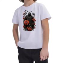 Camiseta Infantil Morte entre rosas
