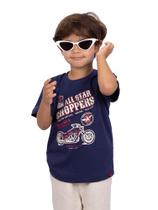 Camiseta Infantil Moto Choppers Marinho