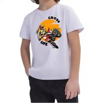 Camiseta Infantil Moto Cross Life