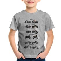 Camiseta Infantil Moto Custom Types - Foca na Moda