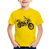Camiseta Infantil Moto F 800 GS Traços - Foca na Moda