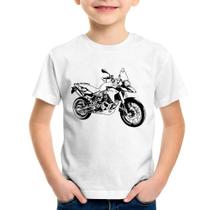 Camiseta Infantil Moto F 800 GS Traços - Foca na Moda