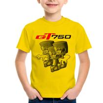 Camiseta Infantil Moto GT 750 Pistões - Foca na Moda