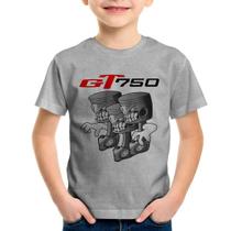 Camiseta Infantil Moto GT 750 Pistões - Foca na Moda