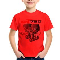 Camiseta Infantil Moto GT 750 Pistões - Foca na Moda