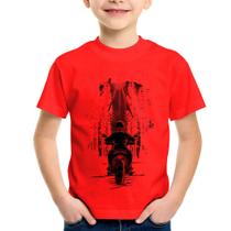 Camiseta Infantil Motociclista na floresta - Foca na Moda