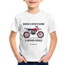 Camiseta Infantil Motocross 4 Life - Foca na Moda