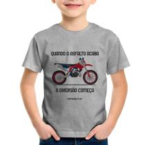 Camiseta Infantil Motocross 4 Life - Foca na Moda