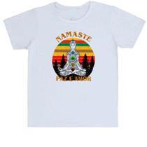 Camiseta Infantil Namaste Paz e Amor Camiseta Infantil Namaste Paz e Amor