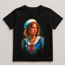 Camiseta Infantil Netflix Serie Stranger Things Robin Camiseta Infantil Netflix Serie Stranger Things Robin