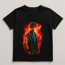 Camiseta Infantil Netflix Stranger Things Mike Algodao Camiseta Infantil Netflix Stranger Things Mike Algodao