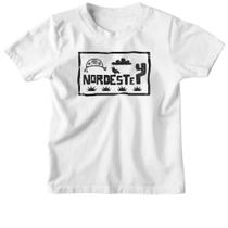 Camiseta Infantil Nodeste Placa Xilografia Elementos Camiseta Infantil Nodeste Placa Xilografia Elementos
