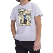Camiseta Infantil Nostalgia Popeye Vintage Cartaz