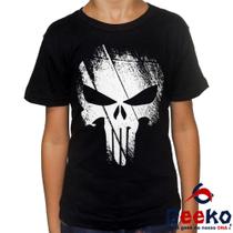 Camiseta Infantil O Justiceiro 100% Algodão The Punisher Geeko