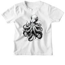 Camiseta Infantil Octopus desenho tatoo style Camiseta Infantil Octopus desenho tatoo style