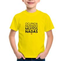 Camiseta Infantil Ocupada fazendo muitos nadas - Foca na Moda