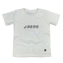 Camiseta Infantil Off white J.E.S.U.S aplique Algodão Penteado Premium, Estampas Exclusivas