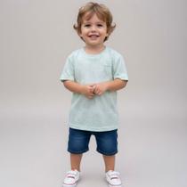 Camiseta Infantil Ogochi Estampa Folhagem Verde Concept Slim