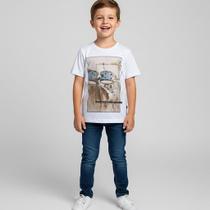 Camiseta Infantil Ogochi Estampada Bateria Branca Special Camiseta Infantil Ogochi Estampada Bateria Branca Special