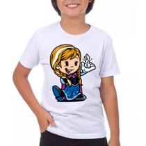 Camiseta Infantil Olaf Frozen Disney Elza Ana Modelo 3