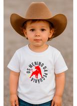 Camiseta Infantil Os Meninu Da Pecuária Em Algodão Moda Country Caipira Rodeio Festa de Peão