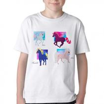 Camiseta Infantil ou adulto 4 Cavalos de fogo Blusa Criança todos tamanhos