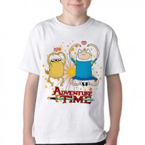 Camiseta Infantil ou adulto Adventure Time Jake Finn corações Blusa Criança todos tamanhos