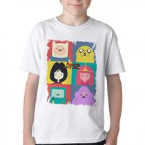Camiseta Infantil ou adulto Adventure Time moldura Blusa Criança todos tamanhos