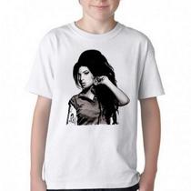 Camiseta Infantil ou adulto Amy Winehouse rock Blusa Criança todos tamanhos Camiseta Infantil ou adulto Amy Winehouse rock Blusa Criança todos tamanhos
