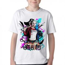 Camiseta Infantil ou adulto Arlequina Blusa Criança todos tamanhos