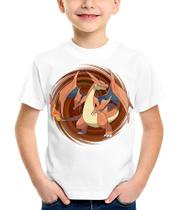 Camiseta Infantil ou Adulto Ash Pikachu Charizard Pokemon