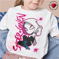 Camiseta Infantil OU Adulto até G2 Spider Gwen Aranhaverso Camiseta Infantil OU Adulto até G2 Spider Gwen Aranhaverso