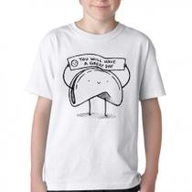 Camiseta Infantil ou adulto Biscoito da Sorte Blusa Criança todos tamanhos