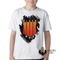 Camiseta Infantil ou adulto Call of Duty Black Ops Blusa Criança todos tamanhos