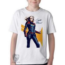 Camiseta Infantil ou adulto Capitã Marvel Carol Danvers Blusa Criança todos tamanhos Camiseta Infantil ou adulto Capitã Marvel Carol Danvers Blusa Criança todos tamanhos