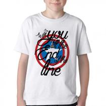 Camiseta Infantil ou adulto Capitão América Escudo End Line Blusa Criança todos tamanhos