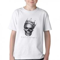 Camiseta Infantil ou adulto Caveira Coroa Blusa Criança todos tamanhos Camiseta Infantil ou adulto Caveira Coroa Blusa Criança todos tamanhos