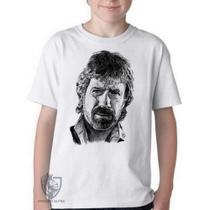 Camiseta Infantil ou adulto Chuck Norris face Blusa Criança todos tamanhos