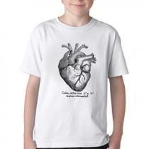 Camiseta Infantil ou adulto Coração Intercostal Blusa Criança todos tamanhos
