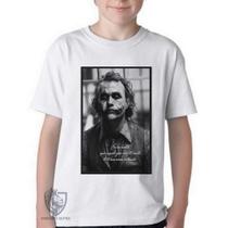 Camiseta Infantil ou adulto Coringa Cavaleiro das Trevas Blusa Criança todos tamanhos