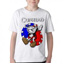 Camiseta Infantil ou adulto Cuphead game Blusa Criança todos tamanhos Camiseta Infantil ou adulto Cuphead game Blusa Criança todos tamanhos
