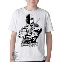Camiseta Infantil ou adulto Deathstroke Blusa Criança todos tamanhos