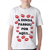 Camiseta Infantil ou adulto Dinda passou por aqui madrinha Blusa Criança todos tamanhos