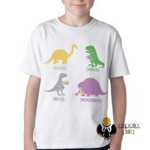 Camiseta Infantil ou adulto Dinossauro comilão Blusa Criança todos tamanhos