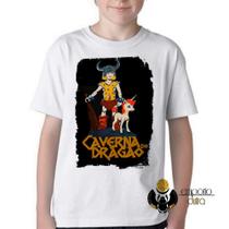 Camiseta Infantil ou adulto Dungeons e Dragons caverna do dragão Hank Uni Blusa Criança todos tamanhos