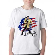 Camiseta Infantil ou adulto Elvis Presley bandeira EUA Blusa Criança todos tamanhos Camiseta Infantil ou adulto Elvis Presley bandeira EUA Blusa Criança todos tamanhos